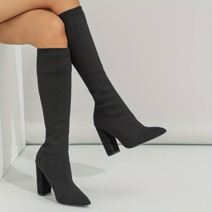 Audrey | Elegant Women’s High-Heeled Knee Boots