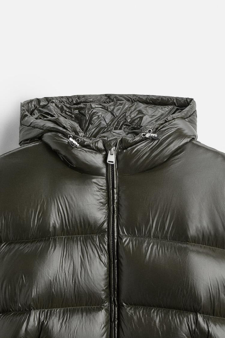 Jackson | Stylish Men's Olive Green Hooded Puffer Jacket