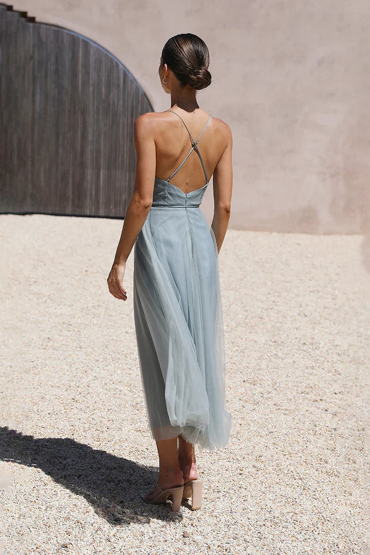 Cordelia | Elegant Sweetheart Tulle Midi Dress