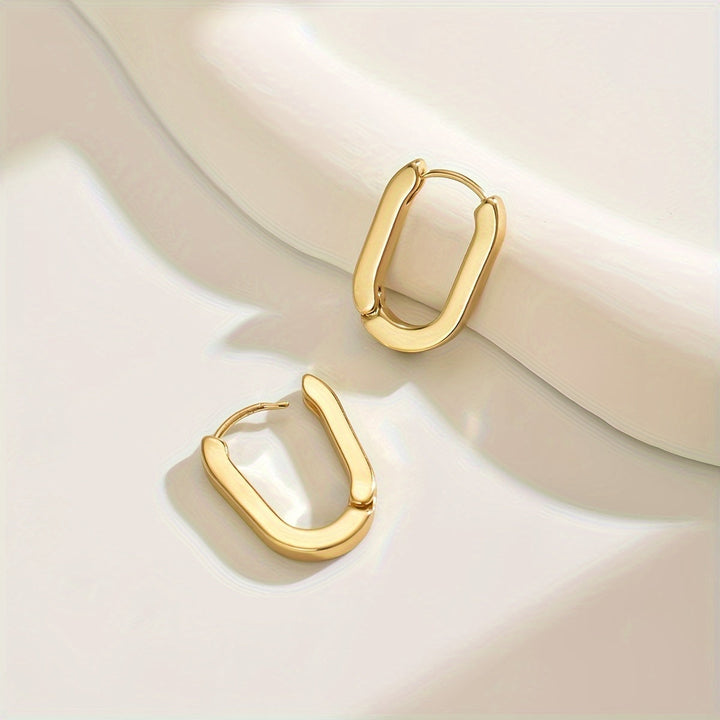 Margot | Elegant Gold Geometric Hoop Earrings