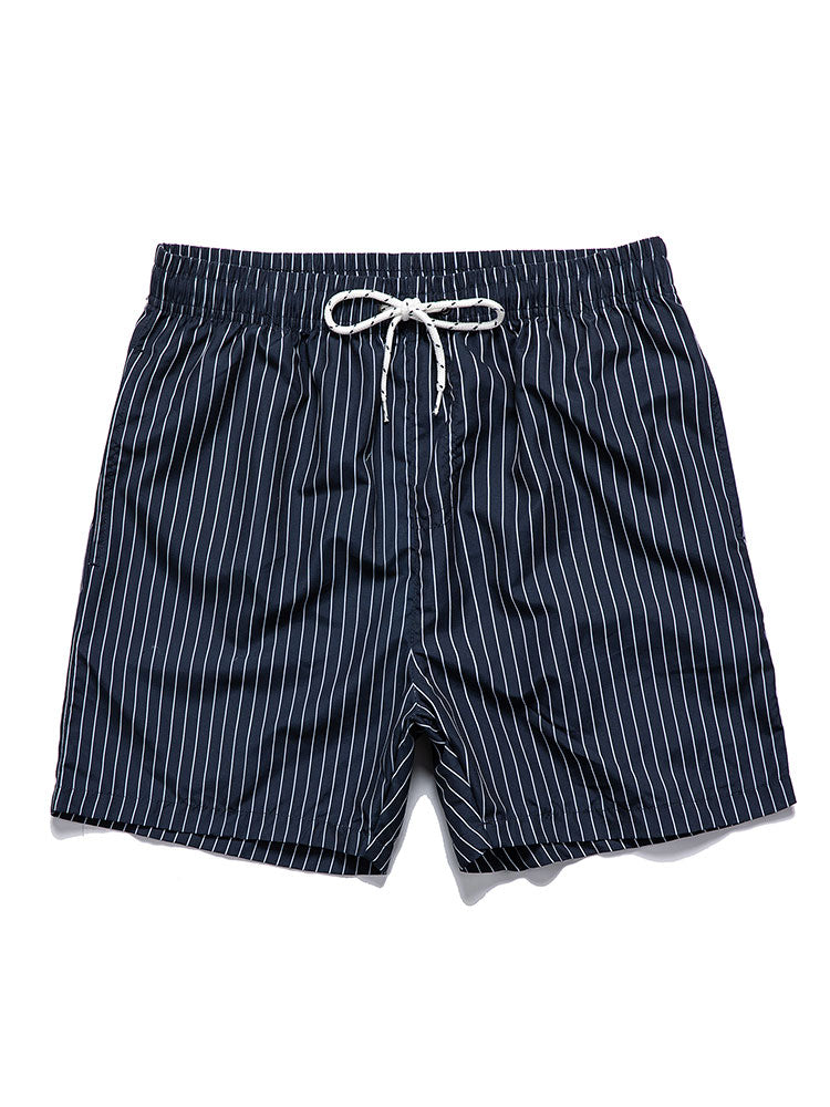 Naples | Stylish Linen Short Sleeve Shirt & Striped Shorts Set Men