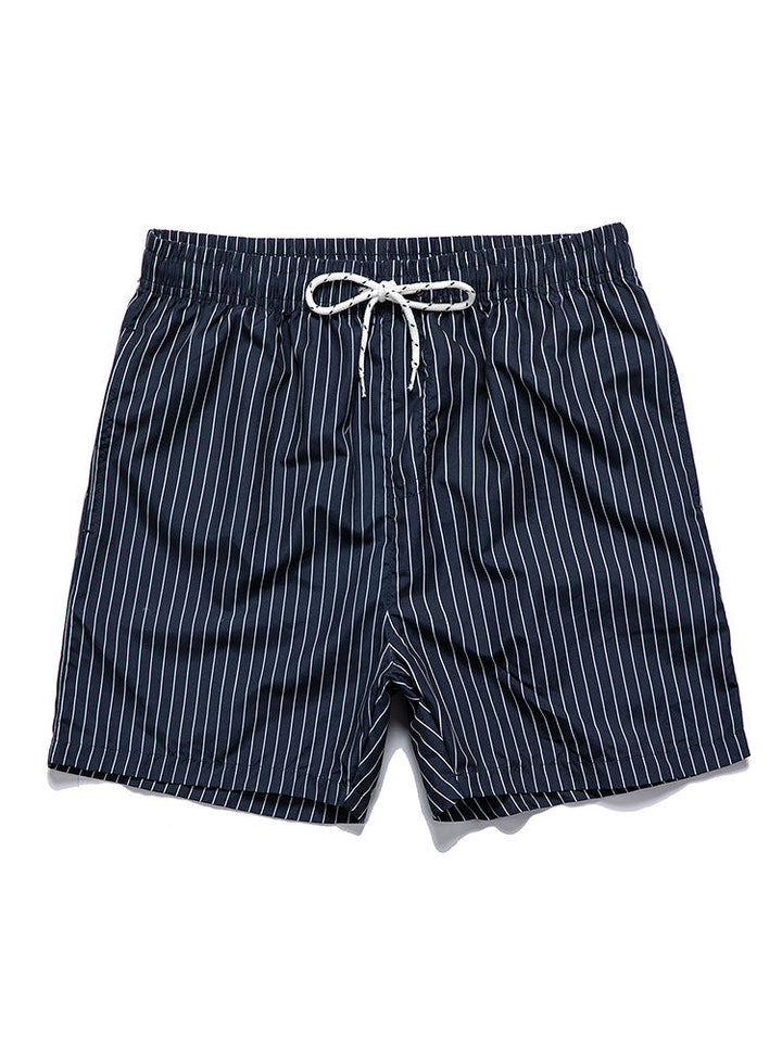 Naples | Stylish Linen Short Sleeve Shirt & Striped Shorts Set Men