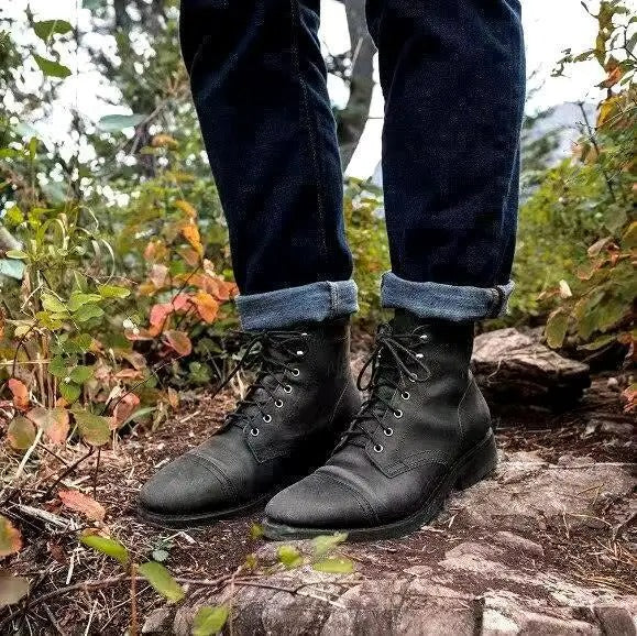 Jason | Stylish Brown Leather Lace Up Boots Men