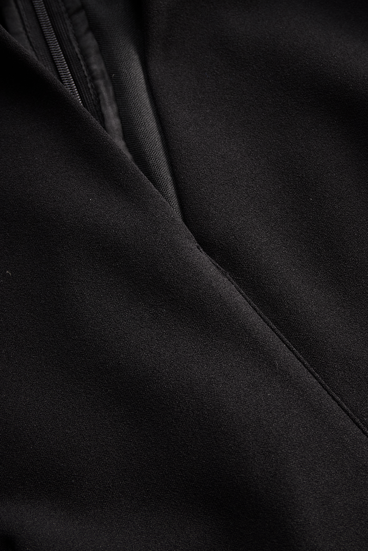 Lucinda | Elegant Black Wrap Midi Dress With Belt