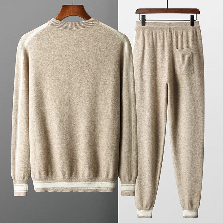 Maren | Elegant Cashmere Knit Sweater Set - Crew Neck Loungewear