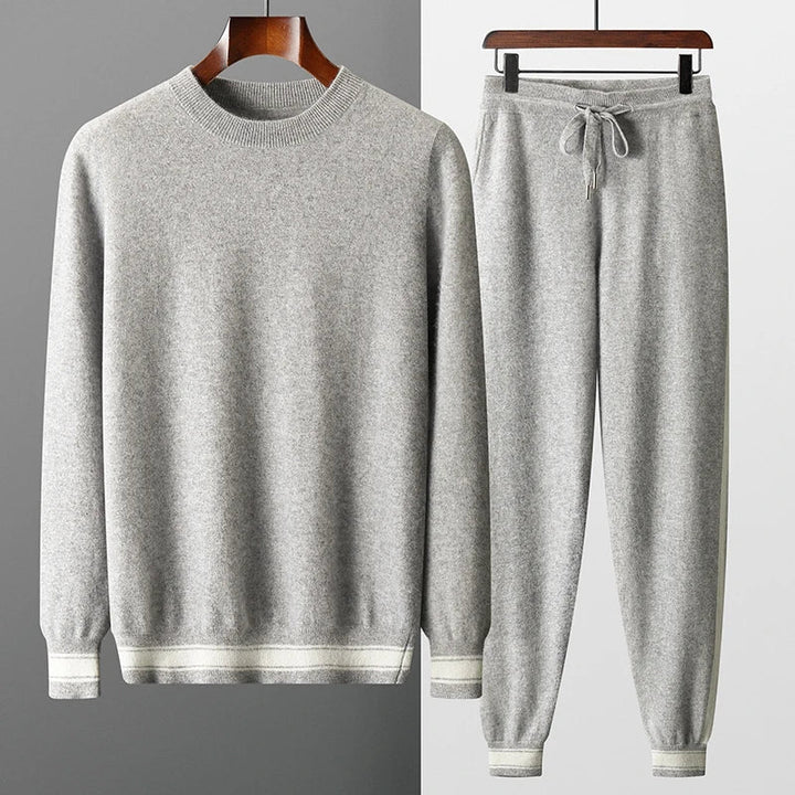 Maren | Elegant Cashmere Knit Sweater Set - Crew Neck Loungewear