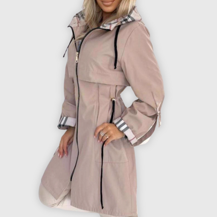 Adalyn | Elegant Hooded Waterproof Trench Coat Women
