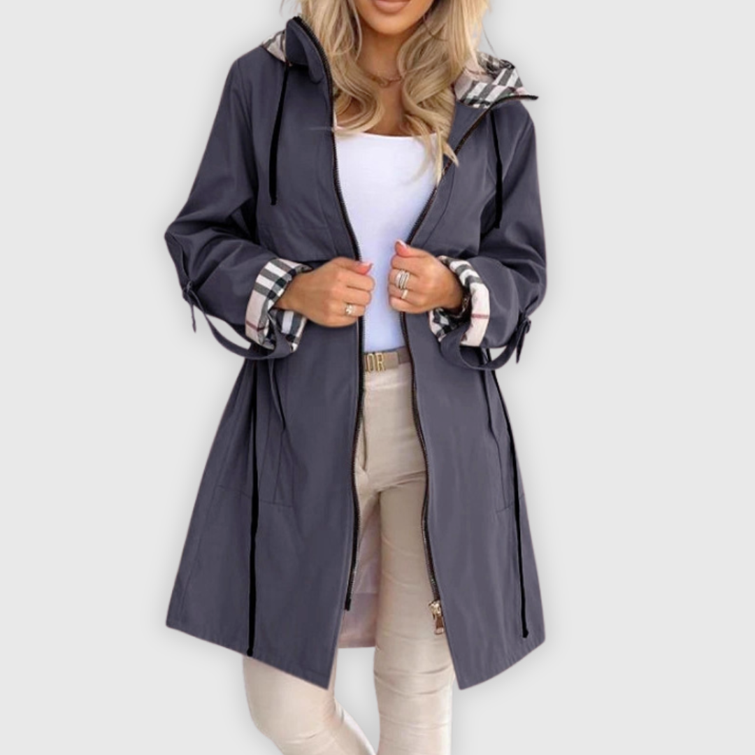 Adalyn | Elegant Hooded Waterproof Trench Coat Women