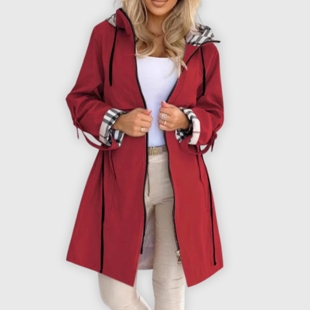 Adalyn | Elegant Hooded Waterproof Trench Coat Women