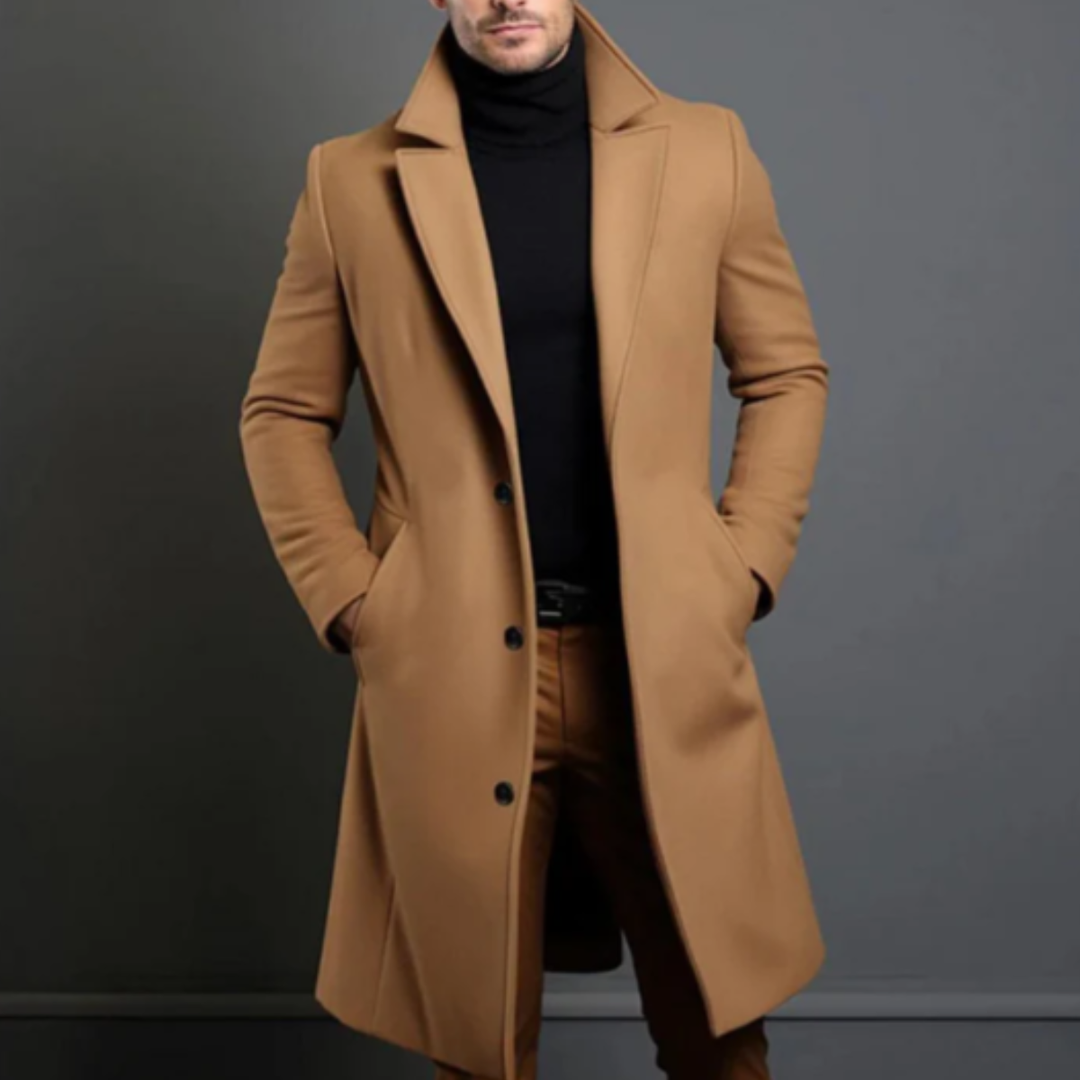 Serena | Elegant Classic Wool Winter Overcoat With Tailored Lapels