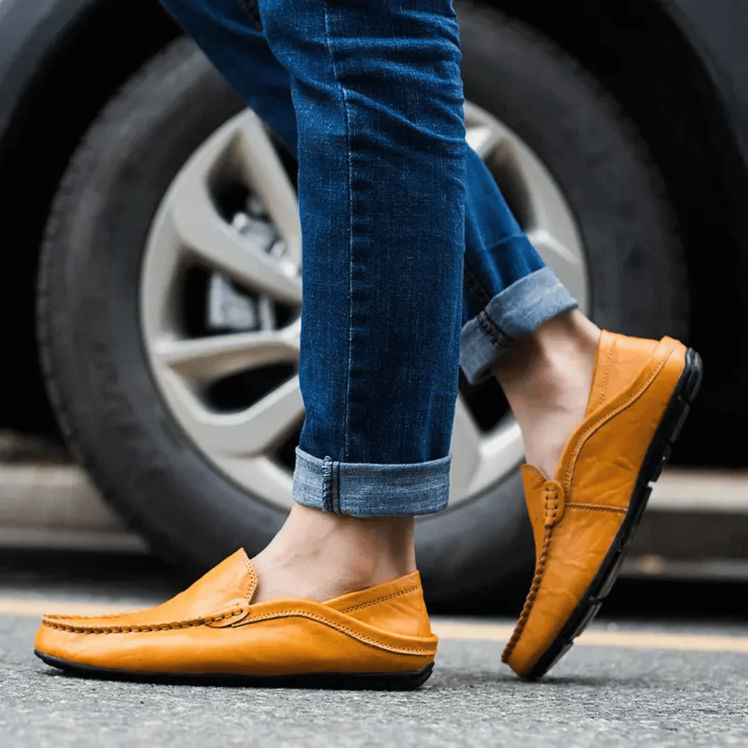 Fiona | Elegant Italian Leather Driving Moccasins For Men