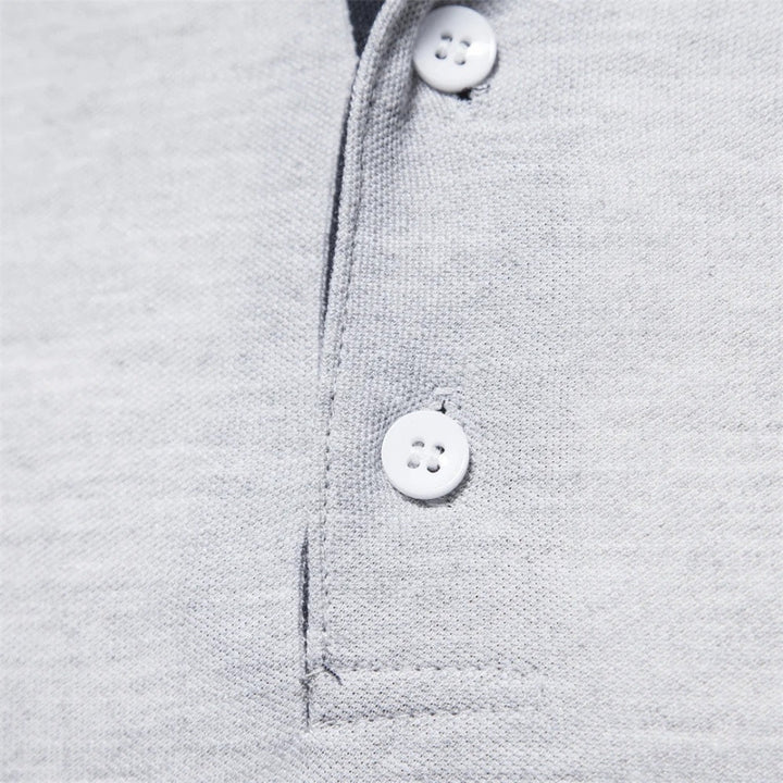 Eloise | Elegant Long Sleeve Cotton Polo Shirt