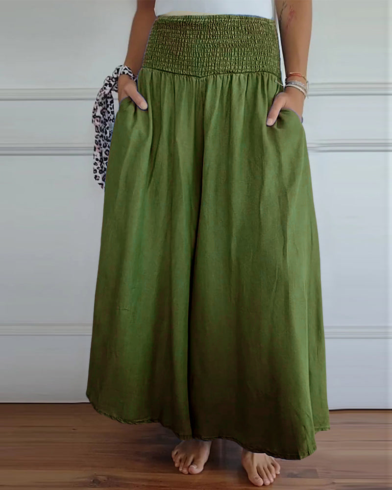 Paloma | Elegant High Waisted Wide Leg Palazzo Pants