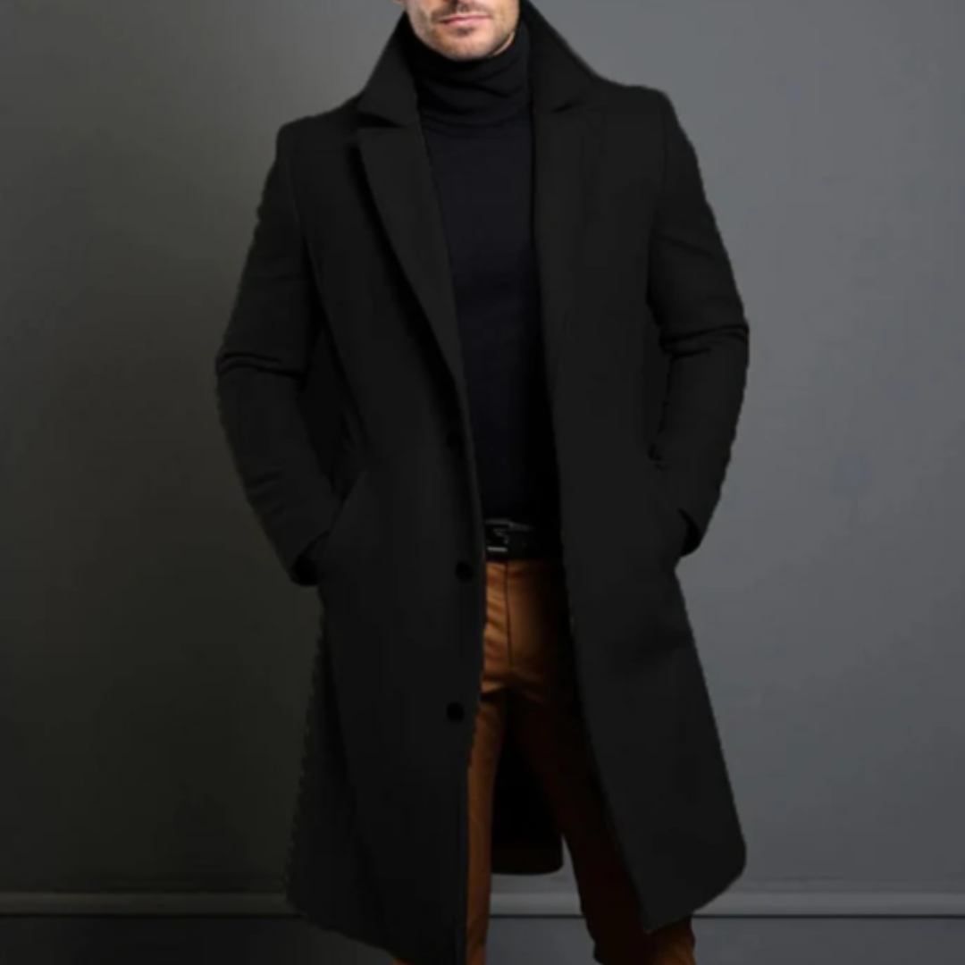 Serena | Elegant Classic Wool Winter Overcoat With Tailored Lapels
