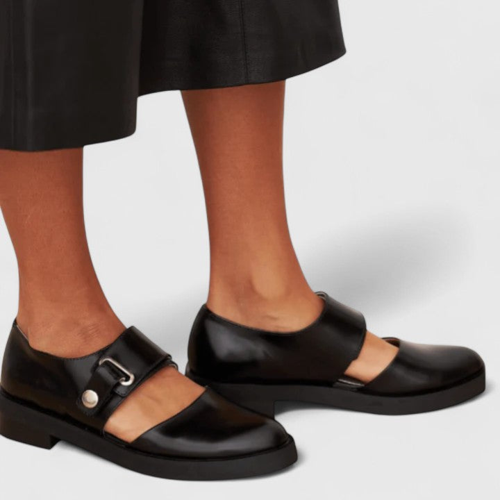 Margot | Elegant Black Mary Jane Shoes With Buckle Detail