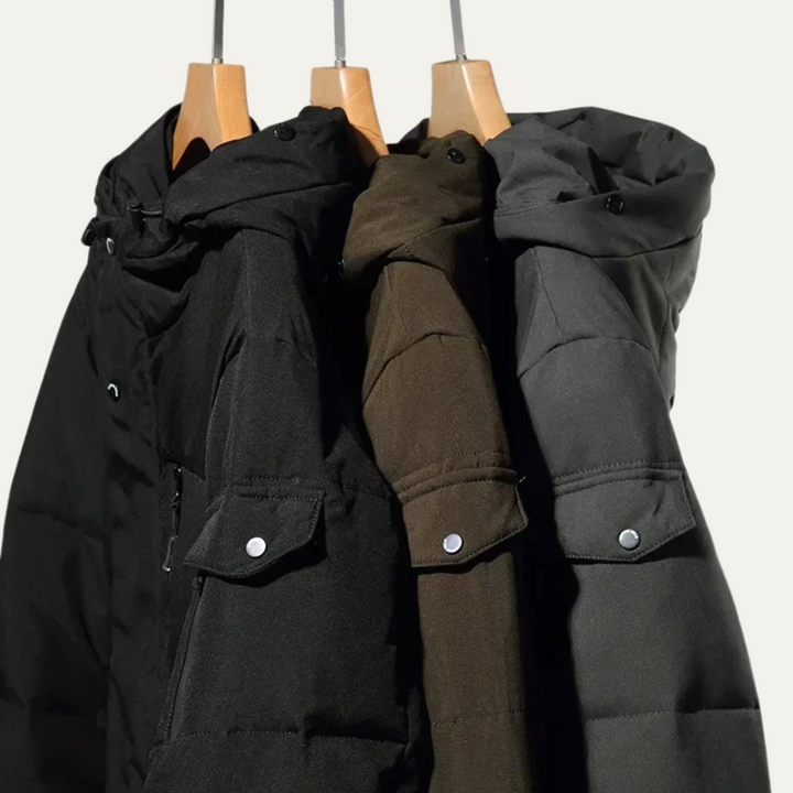 Serena | Sleek Longline Hooded Men's Thermal Puffer Coat