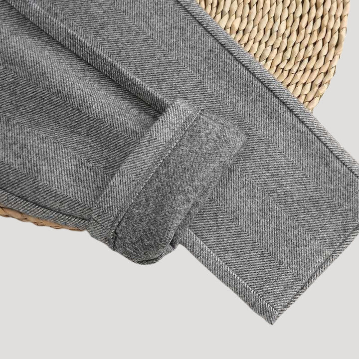 Rafael | Elegant Pleated Herringbone Heritage Trousers For Men