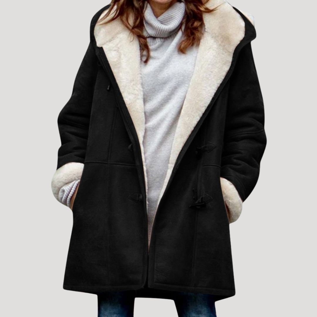 Eliana | Stylish Hooded Fleece-Lined Longline Winter Coat