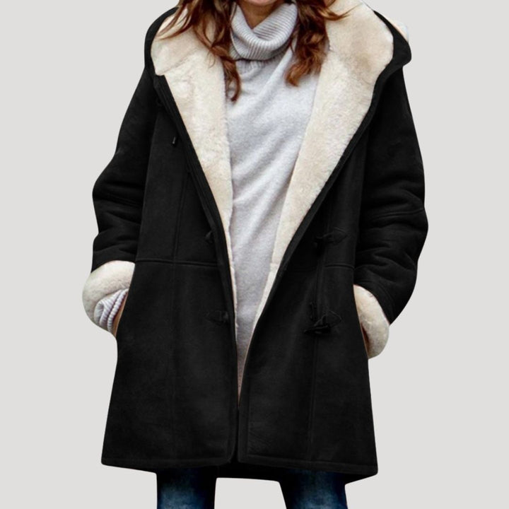 Eliana | Stylish Hooded Fleece-Lined Longline Winter Coat