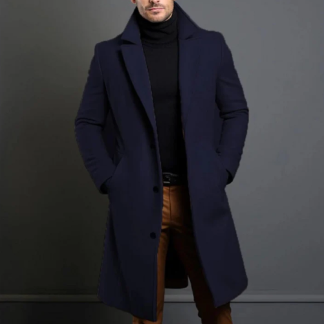 Serena | Elegant Classic Wool Winter Overcoat With Tailored Lapels