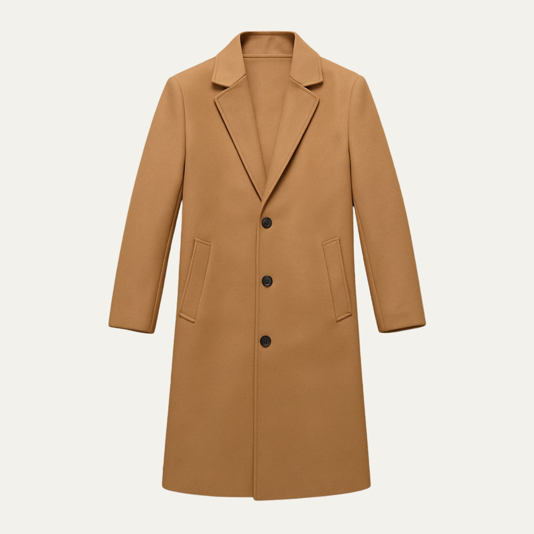 Serena | Elegant Classic Wool Winter Overcoat With Tailored Lapels