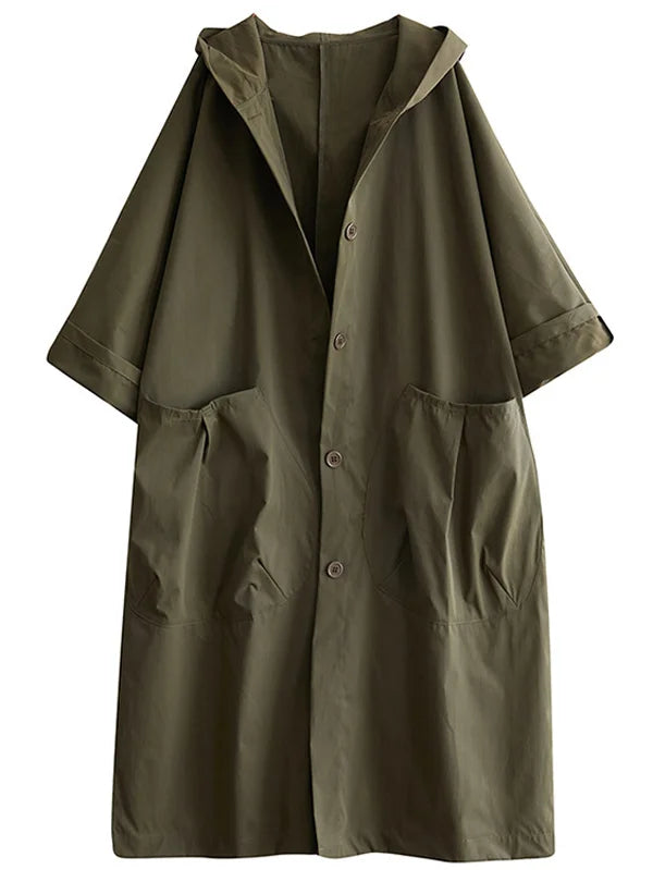 Kira | Elegant Long Waterproof Trench Coat with Hood