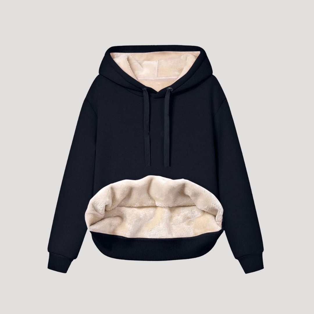 Phoebe | Stylish Fleece Lined Hoodie With Drawstring Hood