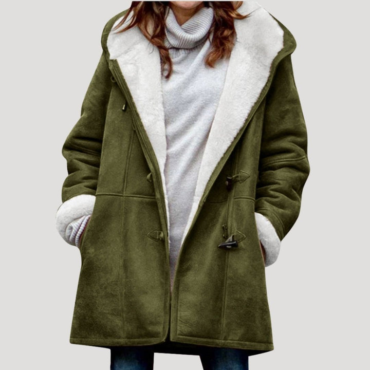 Eliana | Stylish Hooded Fleece-Lined Longline Winter Coat