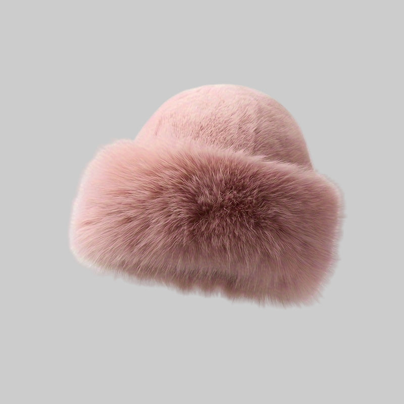 Eleanore | Luxurious White Faux Fur Winter Hat With Ear Protection