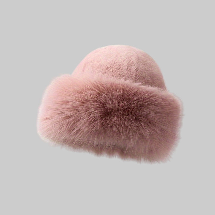Celia | Luxe White Faux Fur Winter Hat With Ear Protection