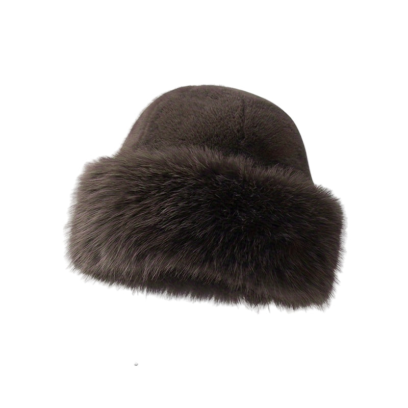 Celia | Luxe White Faux Fur Winter Hat With Ear Protection