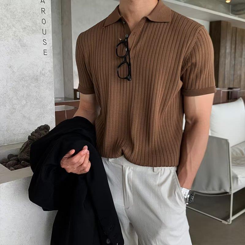Bora | Stylish Ribbed Polo Shirt Men - Short Sleeve