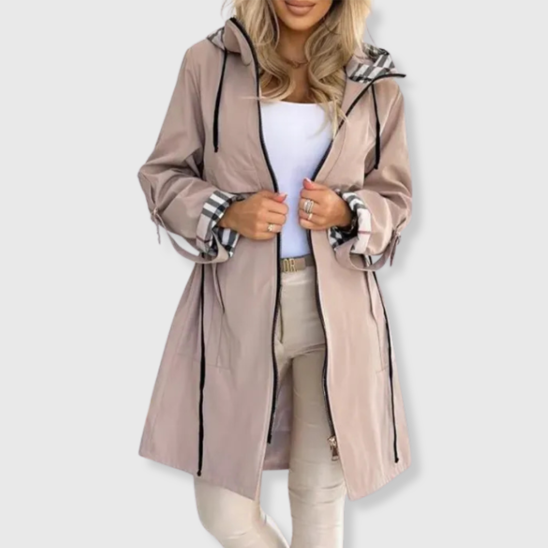 Adalyn | Elegant Hooded Waterproof Trench Coat Women