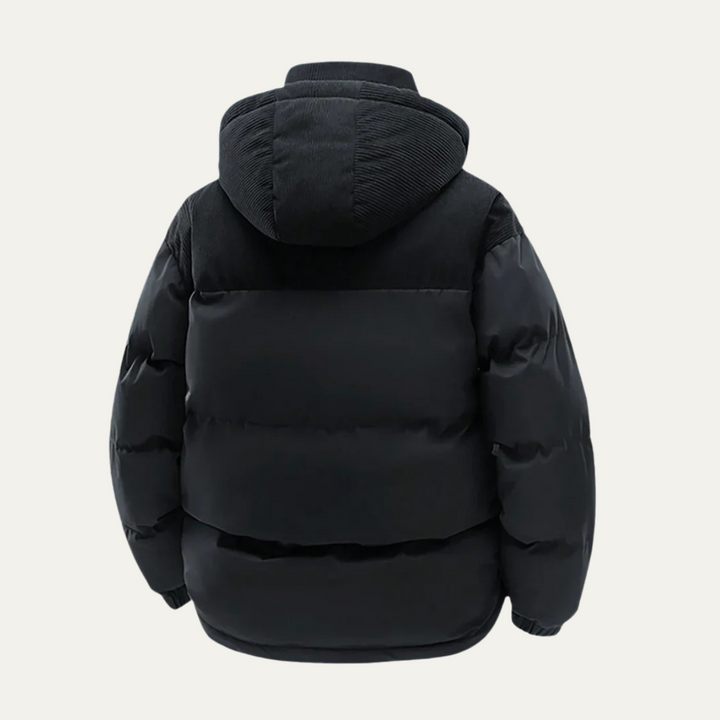 Phoebe | Stylish Two-Tone Hooded Puffer Jacket