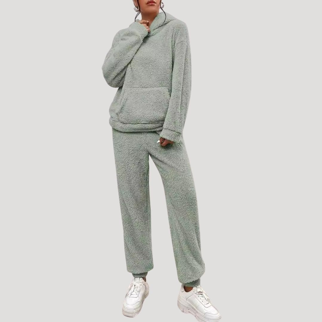 Elyse | Stylish Hooded Fleece Loungewear Set With Long Sleeves