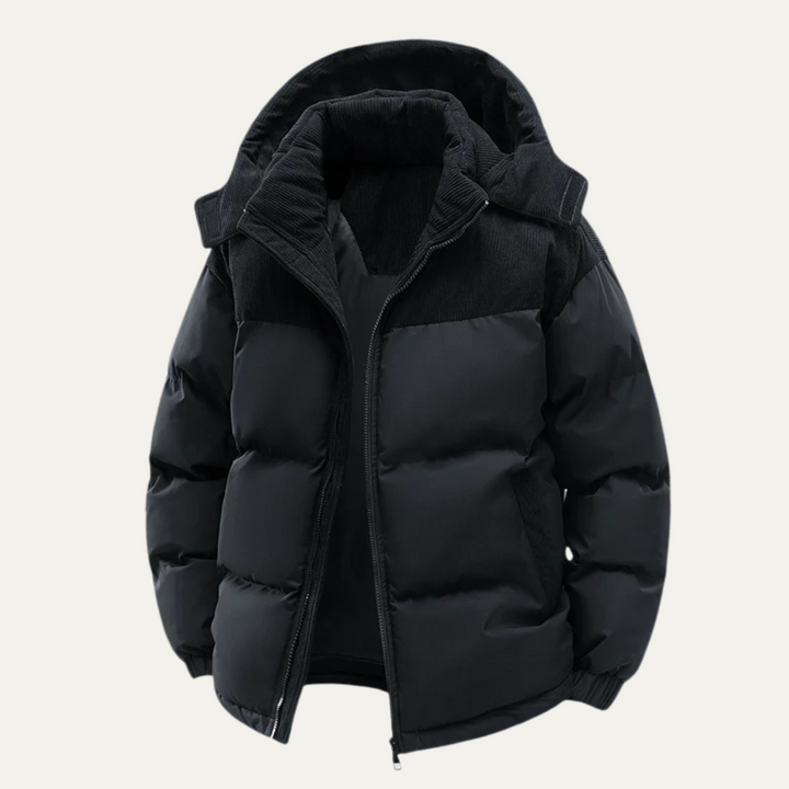 Phoebe | Stylish Two-Tone Hooded Puffer Jacket