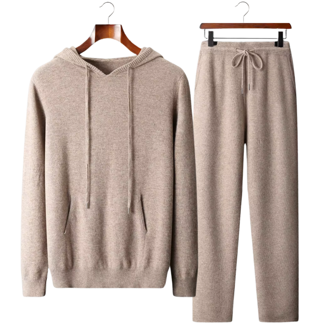 Cordelia | Elegant Merino Wool Hooded Tracksuit Set