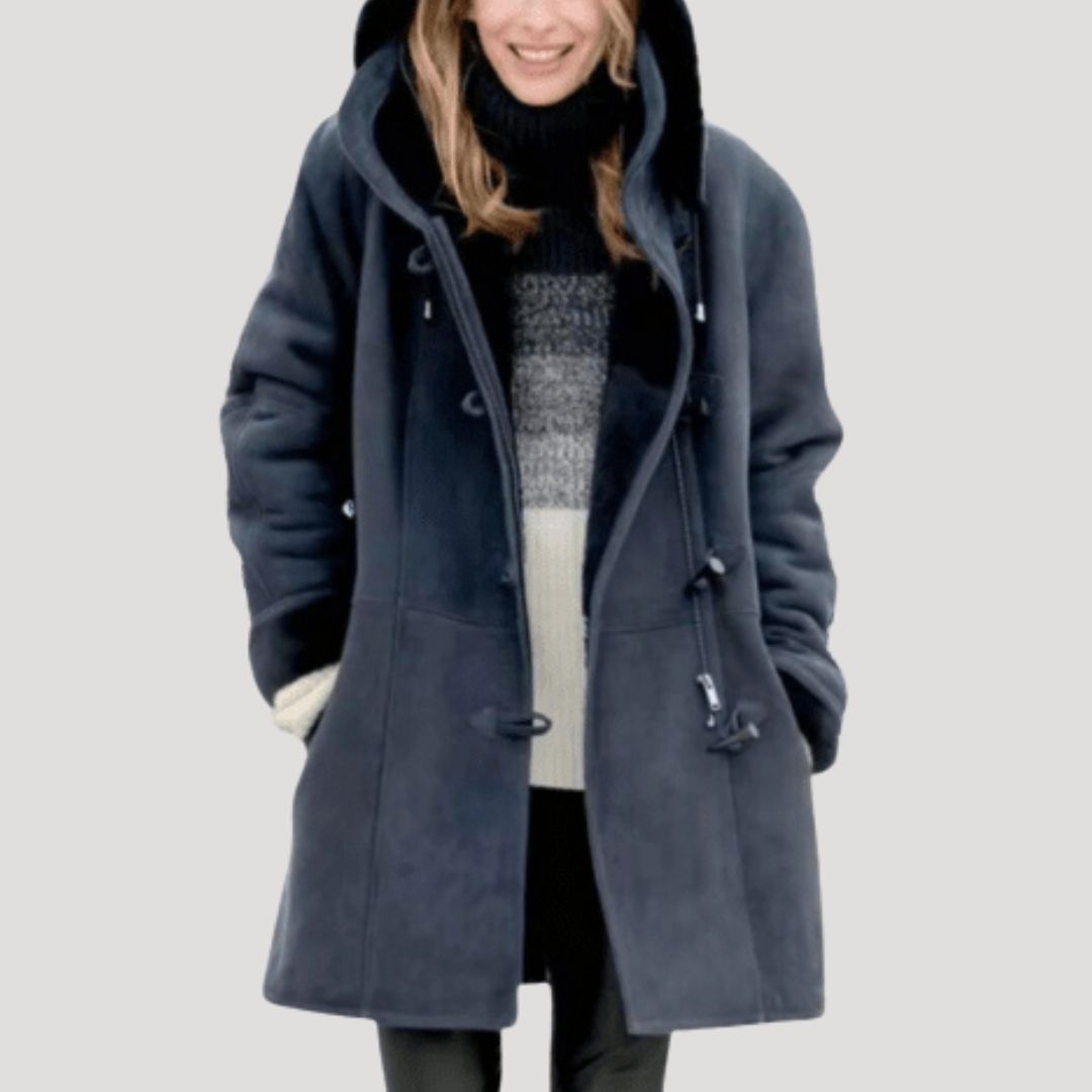 Eliana | Stylish Hooded Fleece-Lined Longline Winter Coat