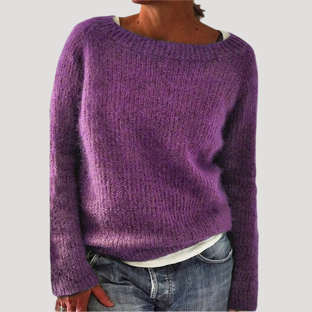 Ruby | Chic Oversized Crew Neck Knit Sweater