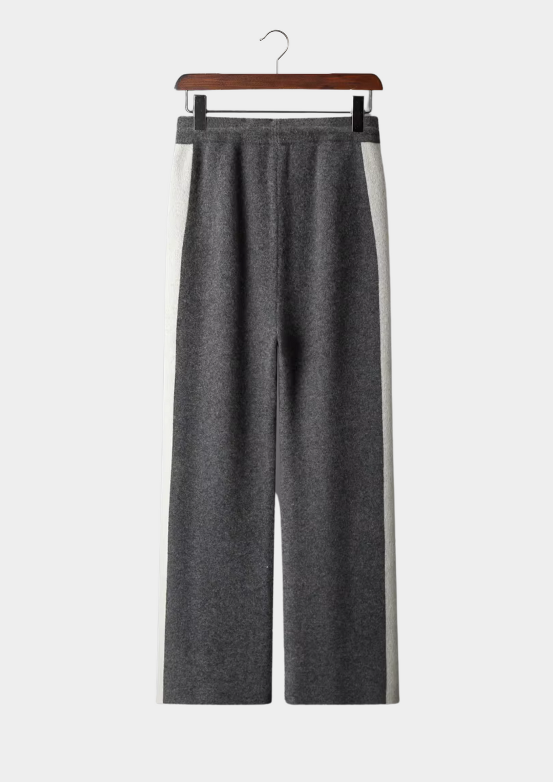 Renee | Elegant Wide Leg Cashmere Trousers With Drawstring