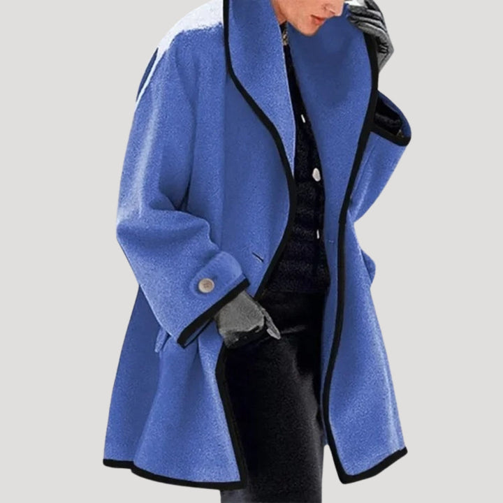 Cordelia | Elegant Oversized Wool Blend Coat With Open Front