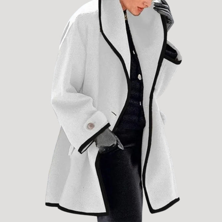 Cordelia | Elegant Oversized Wool Blend Coat With Open Front