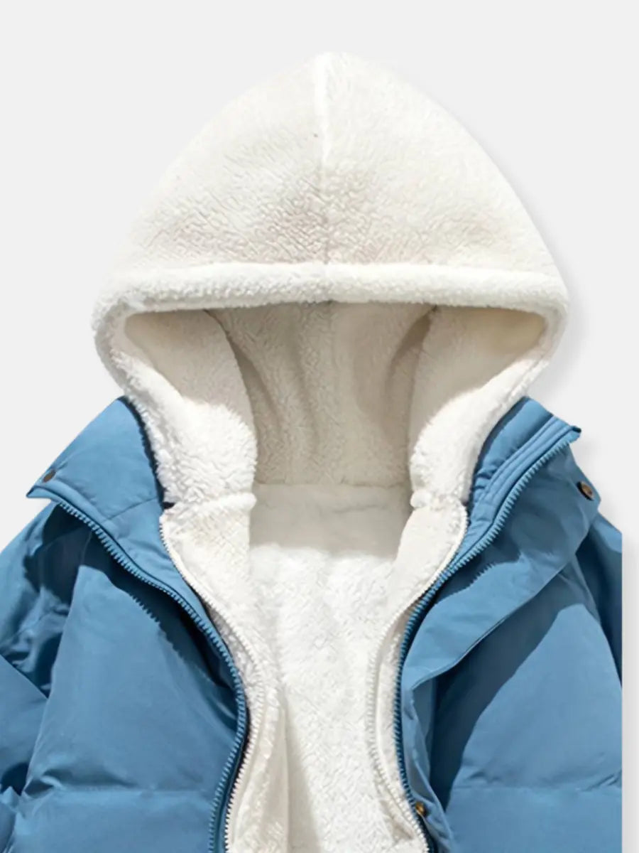 Phoebe | Stylish Quilted Sherpa Lined Hooded Puffer Jacket