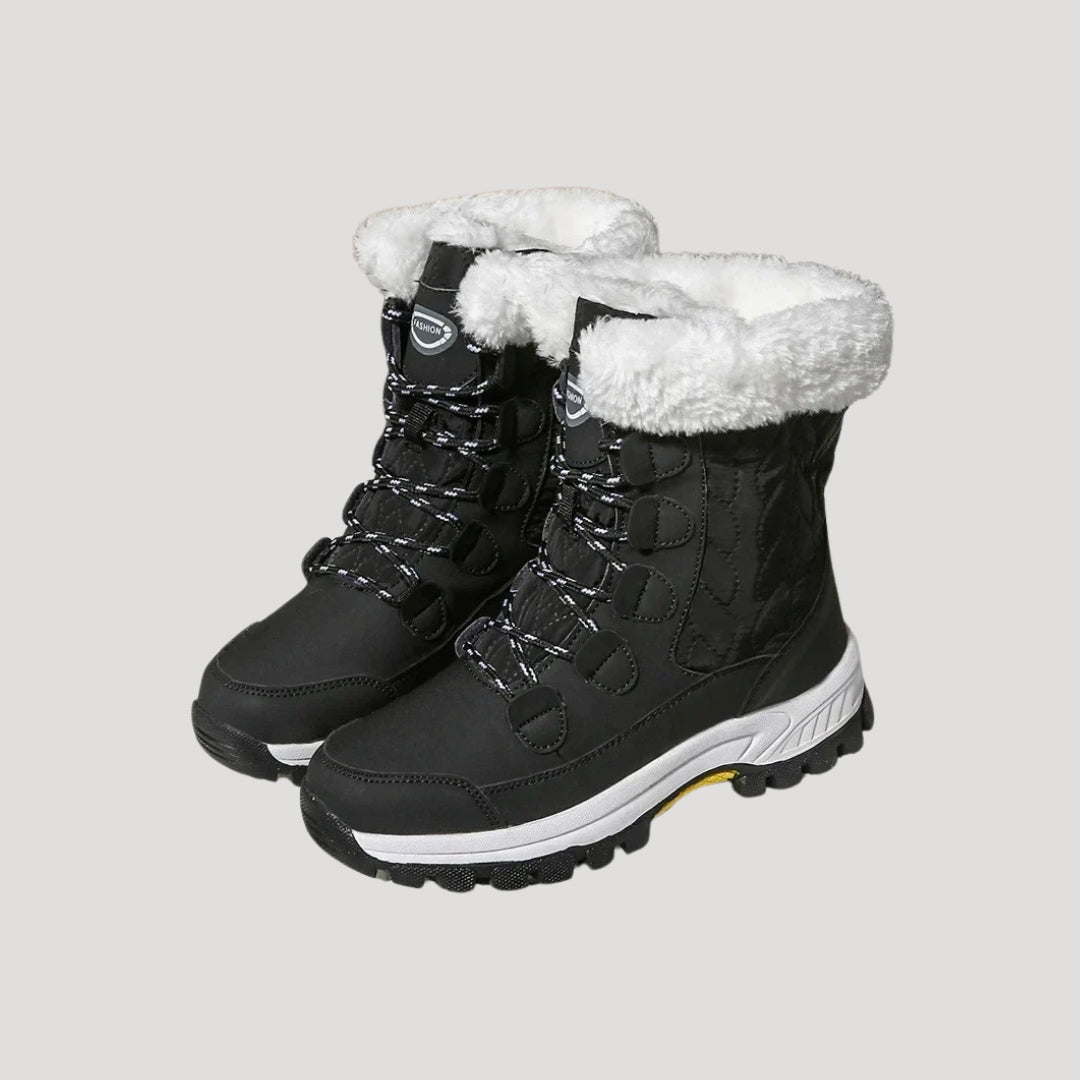 Elyse | Stylish Waterproof Fur-Lined Lace-Up Winter Snow Boots