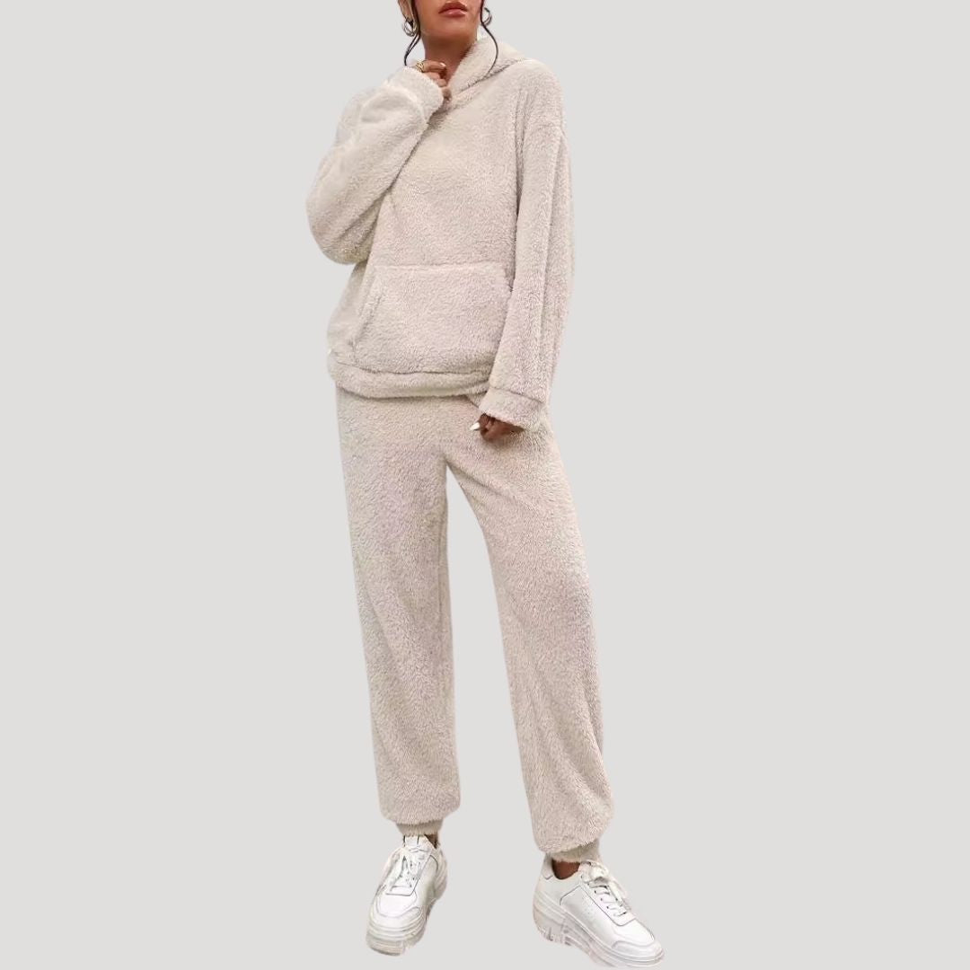Margot | Cosy Fleece Loungewear Set With Hood & Relaxed Fit