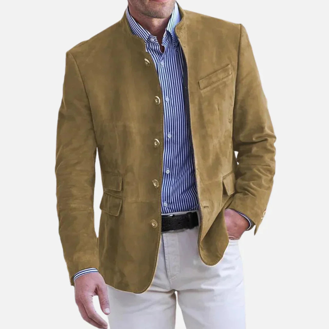 Leah | Stylish Italian Officer Collar Blazer For Men