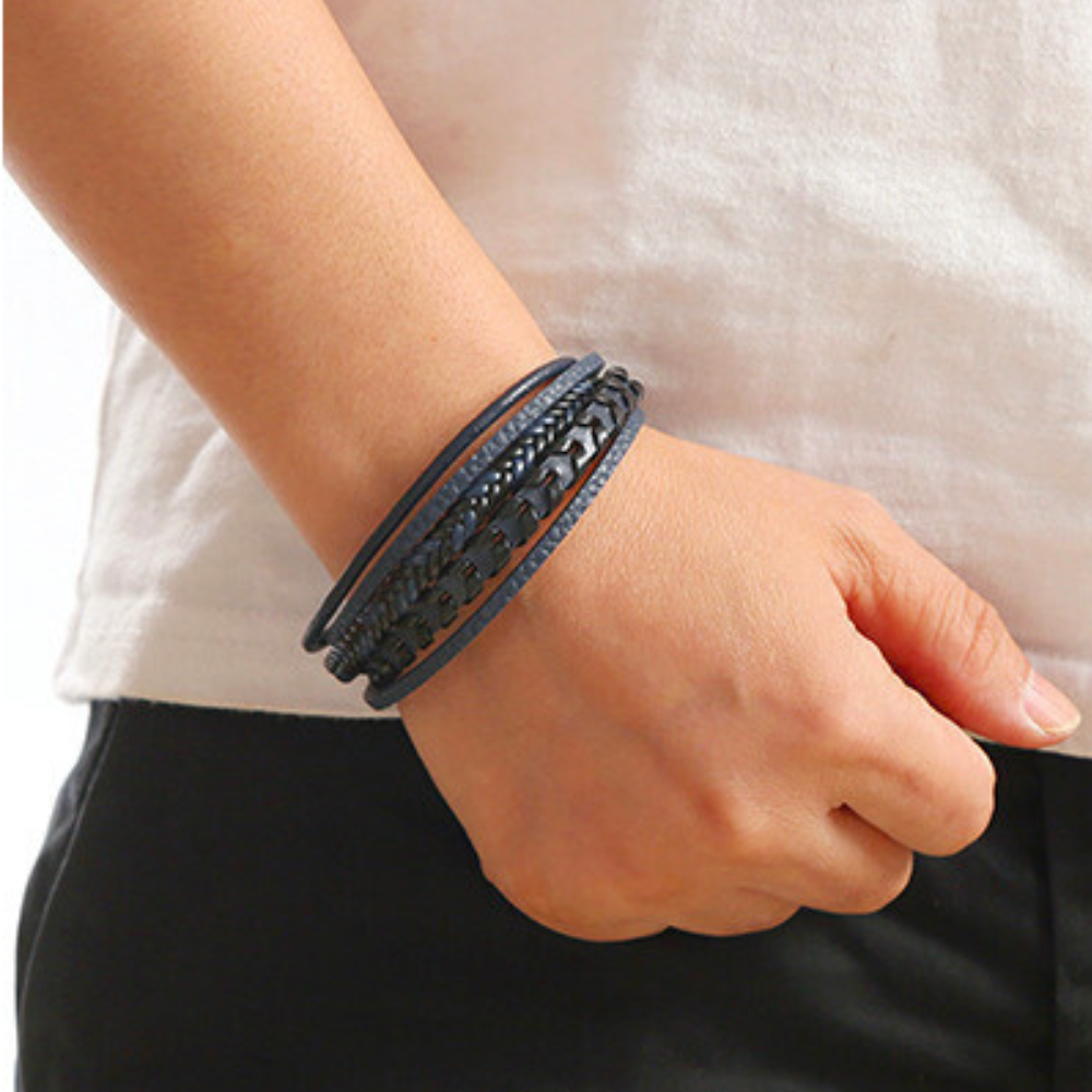 Ragnar | Stylish Multi-Strand Braided Leather Bracelet