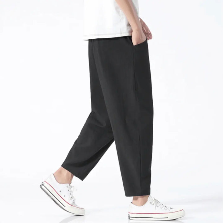 Margot | Effortless Cotton Linen Cropped Drawstring Pants