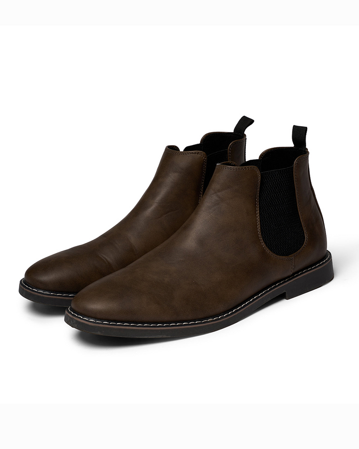 Rosalind | Stylish Premium Leather Chelsea Boots With Elastic Panels