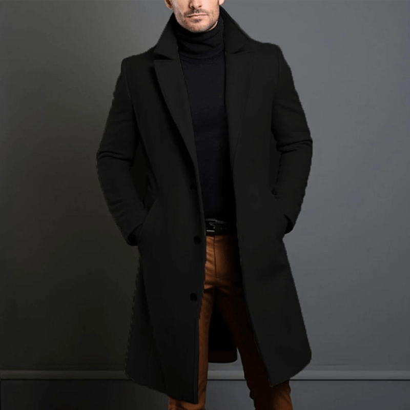 Edson | Elegant Long Winter Coat For Men